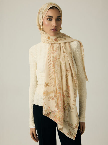 Roses Vanilla Krep İpek