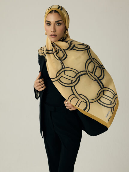 Yellow Rings Krep İpek