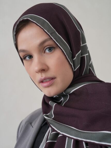 Bordo Fiyonk Viskon Şal