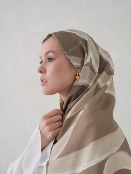 Beige Serenity Yün İpek Gabardin