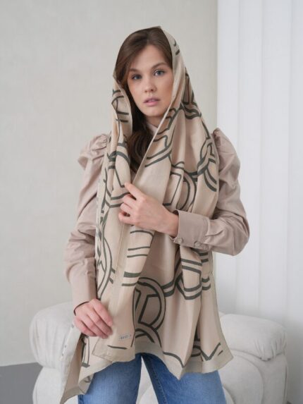 Beige Rings Pamuk İpek